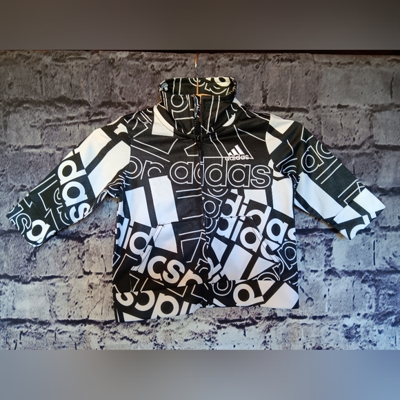 Baby Adidas zip up Jacket 0-3mon - Picture 1 of 4